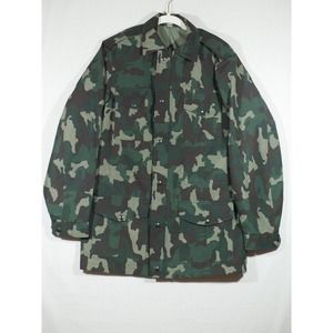 VTG Vetements Burtmar Men's Green Camo Field Garrison Military Jacket Size 38